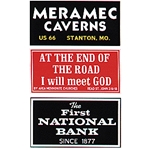 2252 Blair Line Set #3 - Meramec Caverns, Will Meet God, First National Bank