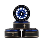 Treal Hobby TLHTSCX24-241 Type I 1.0" Classic 12-Spoke Beadlock Wheels (Blue) (4) (27.2g)