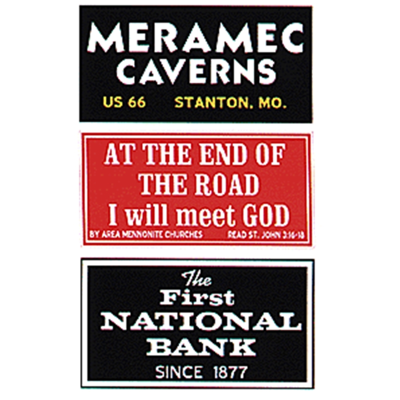 2252 Blair Line Set #3 - Meramec Caverns, Will Meet God, First National Bank