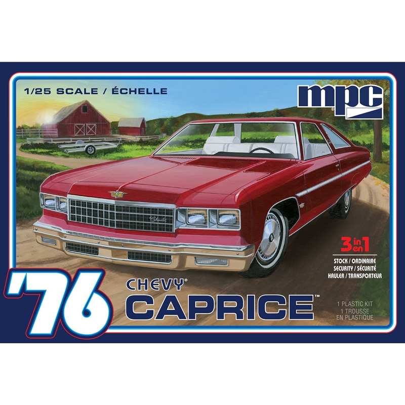 MPC963M 1/25 1976 Chevy Caprice (3 in 1) w/Trailer