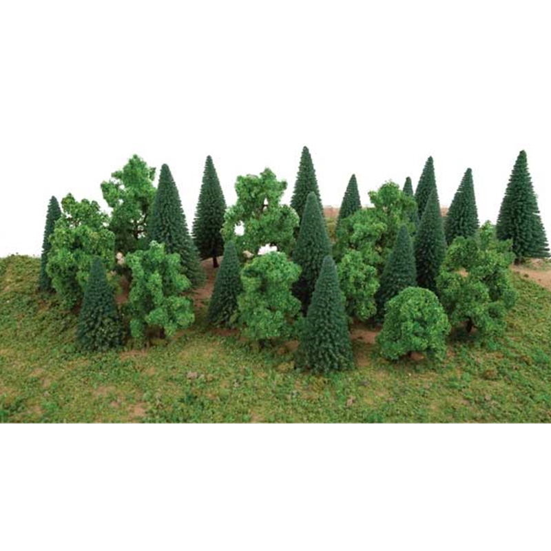 Walthers Scenemaster 949-1179 Mixed Trees with Flat Bases pkg(25)