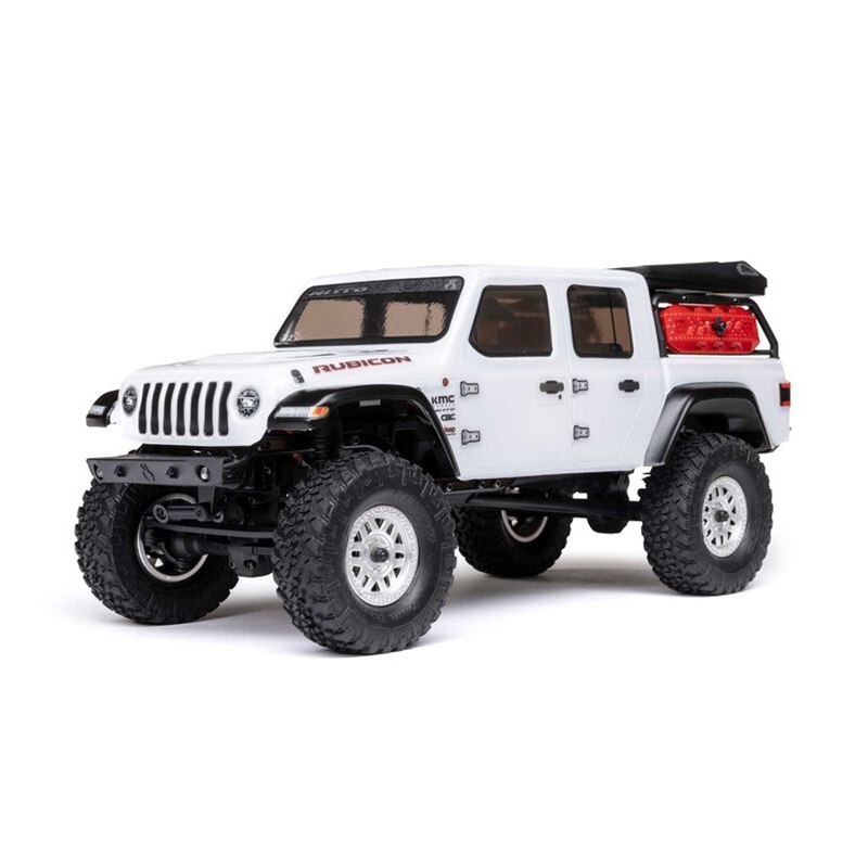 AXI00005V2T4 Axial White 1/24 SCX24 Jeep JT Gladiator 4WD Rock Crawler Brushed RTR
