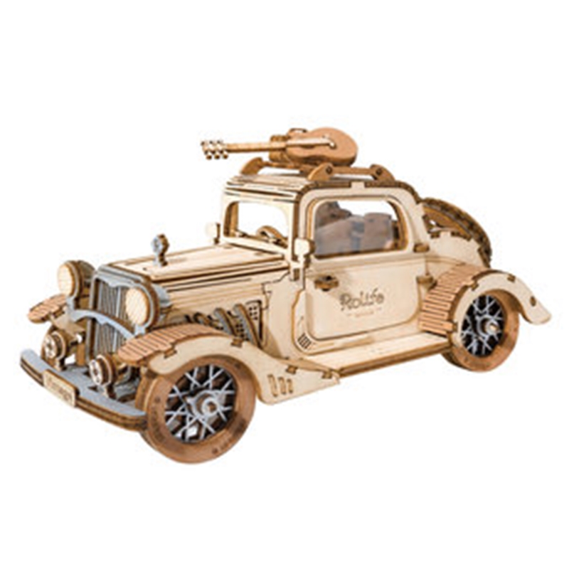 ROETG504 Roelife Classic 3D Wood Puzzles; Vintage Car