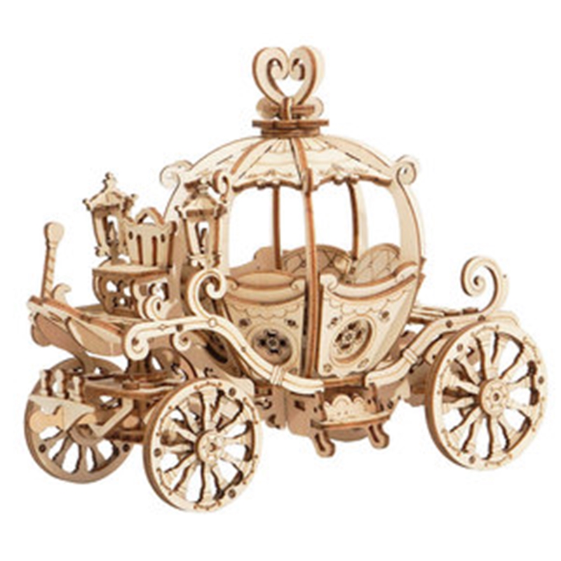 ROETG302 Roelife Classic 3D Wood Puzzles; Pumpkin Carriage/Cart