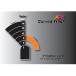 AFX Track, Curve 9" 1/8 Pair