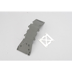 Traxxas 4937A Skidplate, Fr, Grey: TMX, TMX 3.3, EMX