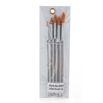 Atlas Brush #800R: 1,3,5,7,9 Round Golden Taklon Brushes w/Clear Plastic Handles (5)