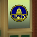 Miller Engineering Animated Sign (HO/O) - B&O Window Sign