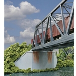 Double-Track Railroad Bridge Concrete Abutment 2-Pack