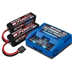 Dual Battery/Charger Completer Pack (includes #2973 Dual ID Charger (1), #2890X 6700mAh 14.8V 4-cell 25C LiPo Battery (2)