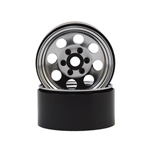 SSD RC SSD00270 8 Hole 1.9” Steel Beadlock Wheels (Chrome)