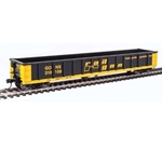 HO 53' Railgon Gondola - Ready To Run -- Railgon GONX #310159 (as-built; black, yellow)