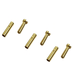 "Low Profile" Bullet Connectors - 4mm - (3) Male, (3) Female