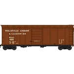 HO 40' Single-Door Steel Boxcar - Wellsville, Addison & Galeton 8009 (Boxcar Red)