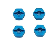 Aluminum Wheel Hex (4pcs)(12mm)(Blue)