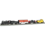 Whistle Stop Steam Train Set - Sound and DCC -- Union Pacific 4-6-0, 3 Cars, E-Z Track Oval, Controller