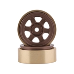 SSD RC SSD00440 SCX24 1.0” Aluminum/Brass Challenger Wheels (Bronze) (2)