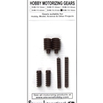 Plastic Worm Gears 15mm OD (2) & Universal Screws (2) w/Racks