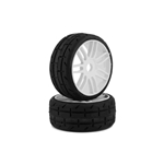 GRP GT - TO1 Revo Belted Pre-Mounted 1/8 Buggy Tires (White) (2) (S1) w/17mm Hex