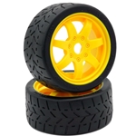 1/8 Gripper 42/100 Belted Mounted Tires 17mm Yellow PHBPHT5101Y