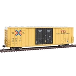 HO 60' High Cube Plate F Boxcar - Ready to Run -- Trailer Train TTX #661234 (red logo)