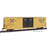 HO 60' High Cube Plate F Boxcar - Ready to Run -- Trailer Train TTX #661025 (white logo)