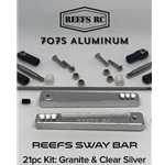 Reef's RC - 7075 Hard Anodized Aluminum Sway Bar Kit - Silver (21pcs)