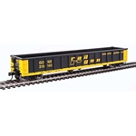 53' Railgon Gondola - Ready To Run -- Railgon GONX #310160 (as-built; black, yellow)