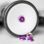 1UP Racing Lockdown UltraLite 4mm Serrated Wheel Nuts (Purple) (4)