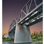 Double-Track Railroad Bridge Concrete Pier 2-Pack