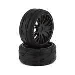 GRP Tyres GT - TO3 Revo Belted Pre-Mounted 1/8 Buggy Tires (Black) (2) (XM5) w/FLEX Wheel