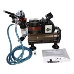 Dual Action Gravity Feed Airbrush & Air Compressor Combo