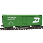40' Plug-Door Track Cleaning Boxcar - Ready to Run -- Burlington Northern (Cascade Green, white; Large Logo)