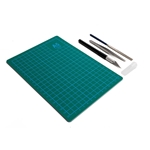 HDXK0047 Hobby Essentials Cutting Mat Set With Knife, File, & Tweezer