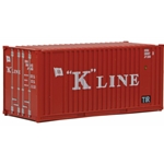 20' Corrugated Container with Flat Panel - Assembled -- K-Line (red, white)