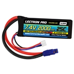 Lectron Pro 7.4V 2000mAh 25C Lipo Battery with EC3 Connector