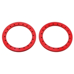 SSD RC 1.9"" Aluminum Beadlock Rings (Red) (2)