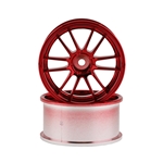 DW-527MRE Mikuni Ultimate GL 6-Split Spoke Drift Wheels (Plated Red) (2) (7mm Offset) w/12mm Hex