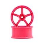 ARW02-06P ARP ARW02 5 Mode 5-Spoke Drift Wheels (Pink) (2) (6mm Offset)