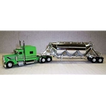 TNSSPEC019 Trucks n Stuff Peterbilt 389 Sleeper Cab Tractor w/Pneumatic Bulk Trailer - Assembled