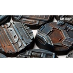 GamersGrass GGB-SPR40 40mm Spaceship Corridor Round Battle Ready Bases (5)