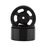 SSD RC SSD00478 Slot 1.55” Steel Beadlock Crawler Wheels (Black) (2)