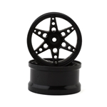 Side Ways RC SRC R1 Multi-Spoke Nylon Drift Wheels (Black) (2) (6mm Offset)