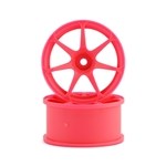 Mikuni DW-1227PI AVS Model T7 7-Spoke Drift Wheels (Pink) (2) (7mm Offset) w/12mm Hex