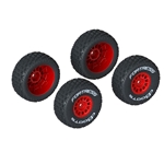 Arrma ARA550116 dBoots 'FORTRESS' Tire Set Glued, Red (2 Pairs) Tire Set Glued, Yellow (2 Pairs)