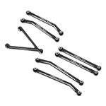 Treal Hobby TLHTSCX24-82 Axial SCX24 Aluminum High Clearance Link Set (Black) (JLU/C10/Bronco)