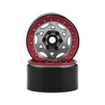 SSD RC SSD00248 1.9"" Champion Beadlock Wheels (Silver/Red)