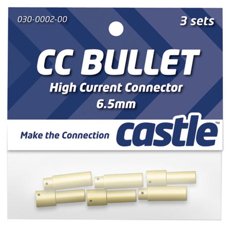 Castle Creation CSECCBUL653 6.5mm High Current CC Bullet Connector Set