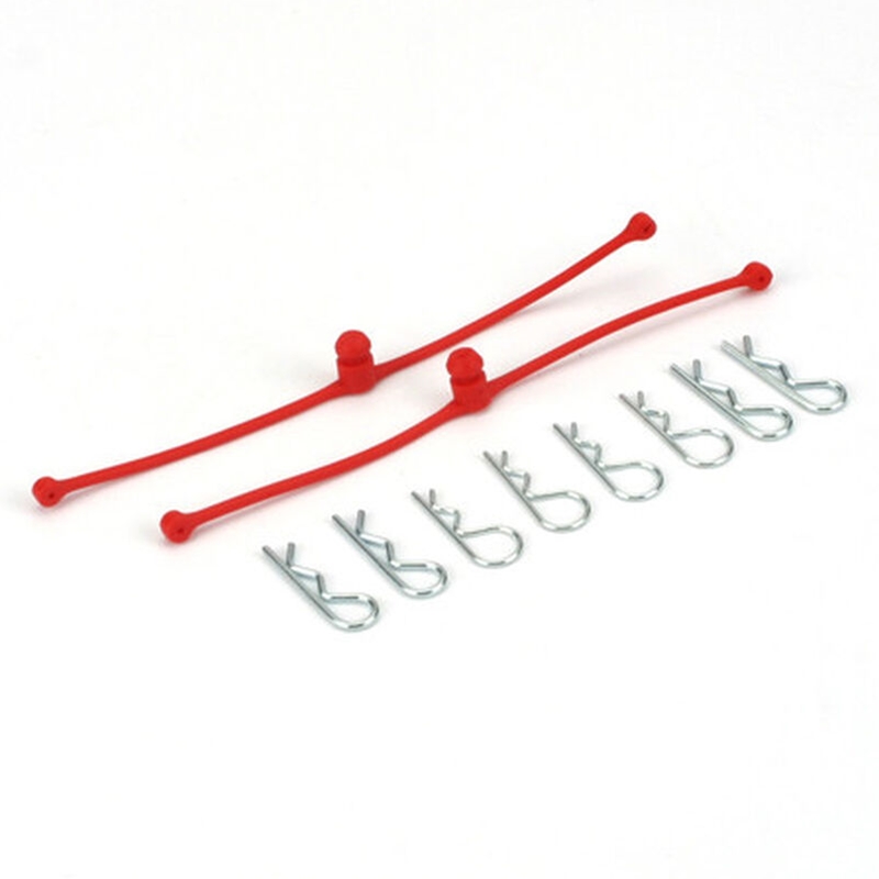 Dubro DUB2248 Body Klip Retainers, Red (2)