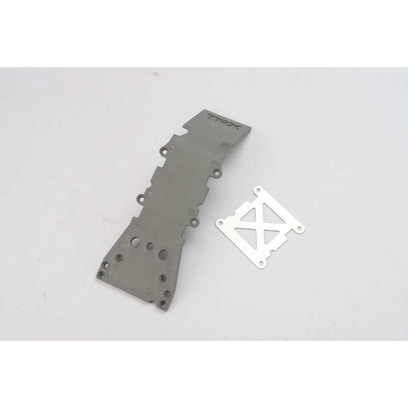 Traxxas 4937A Skidplate, Fr, Grey: TMX, TMX 3.3, EMX